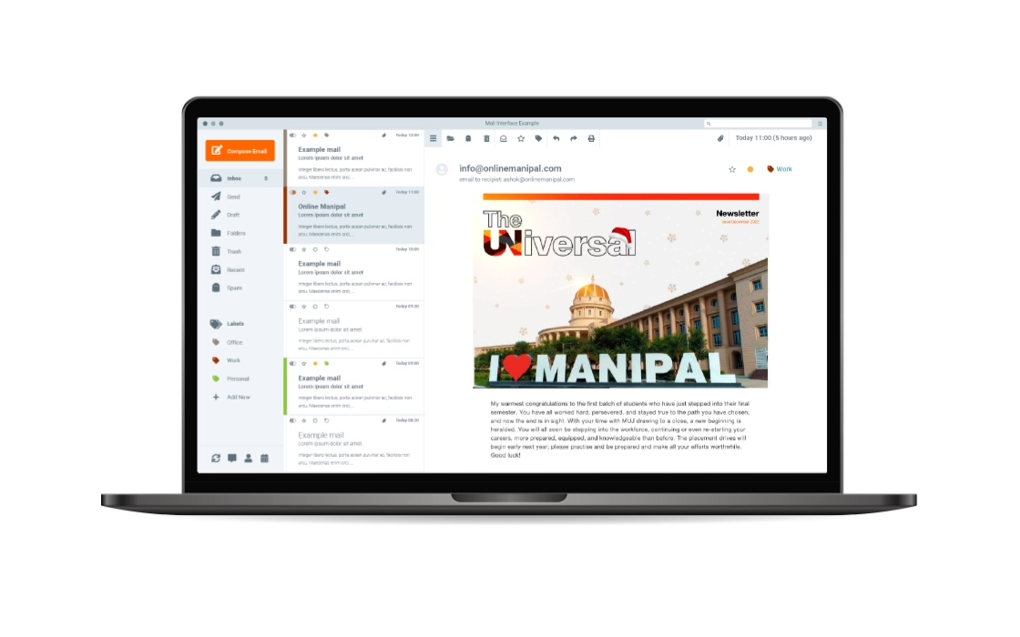 Monthly newsletters