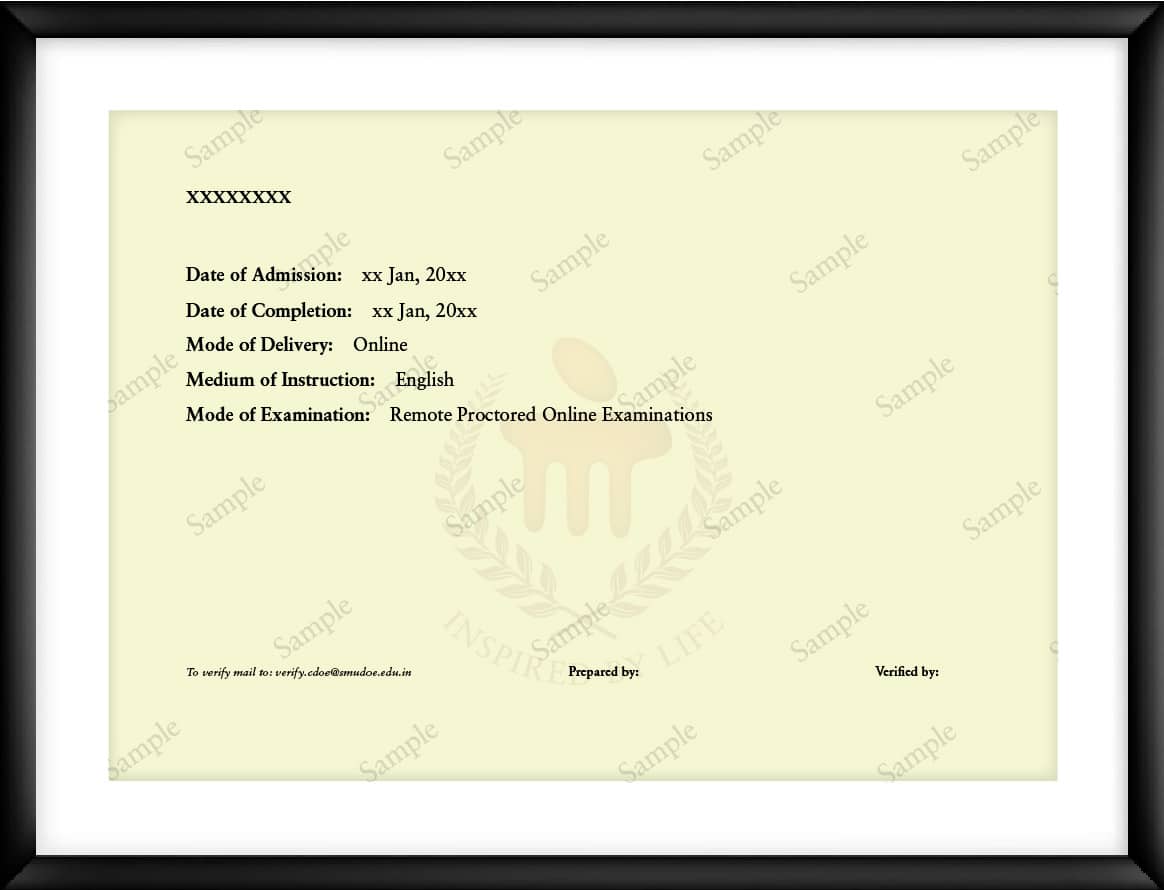 Certificate Back